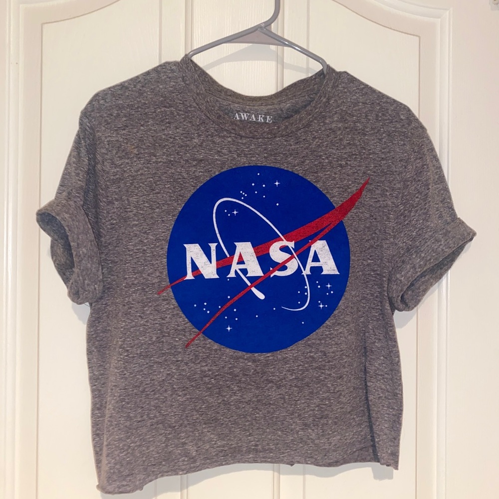 Grey NASA crop top